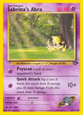 Sabrina's Abra (GC 94) Gym Challenge