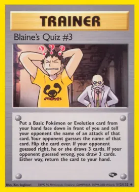 Blaine's Quiz #3 (GC 112) Gym Challenge