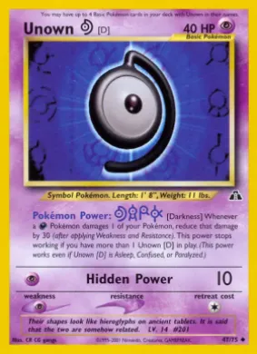 Unown \[D\] (ND 47) Neo Discovery