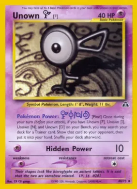 Unown \[F\] (ND 48) Neo Discovery