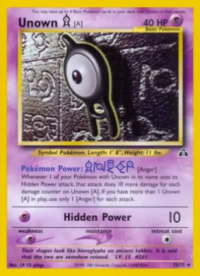 Unown \[A\] (ND 33) Neo Discovery