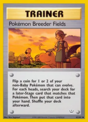Pokémon Breeder Fields (NR 62) Neo Revelation