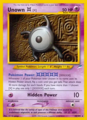 Unown \[X\] (NDE 30) Neo Destiny