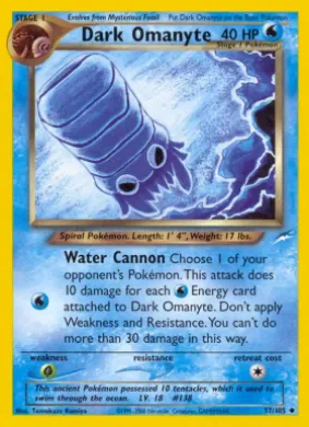 Dark Omanyte (NDE 37) Neo Destiny