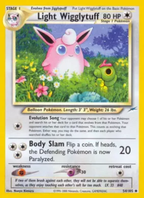 Light Wigglytuff (NDE 54) Neo Destiny