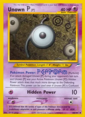 Unown \[P\] (NDE 58) Neo Destiny