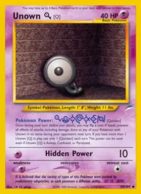 Unown \[Q\] (NDE 59) Neo Destiny