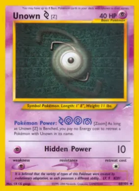 Unown \[Z\] (NDE 60) Neo Destiny