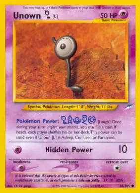 Unown \[L\] (NDE 86) Neo Destiny