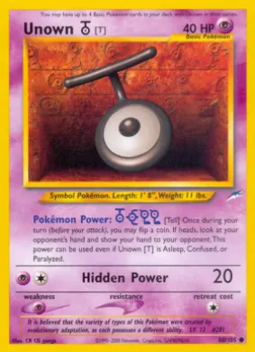 Unown \[T\] (NDE 88) Neo Destiny