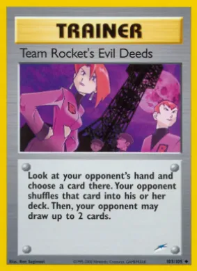 Team Rocket's Evil Deeds (NDE 103) Neo Destiny