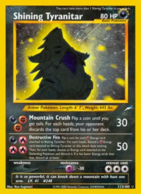 Shining Tyranitar (NDE 113) Neo Destiny