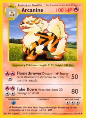 Arcanine (BS 23) Base Set