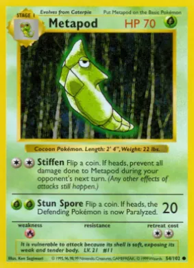 Metapod (BS 54) Base Set