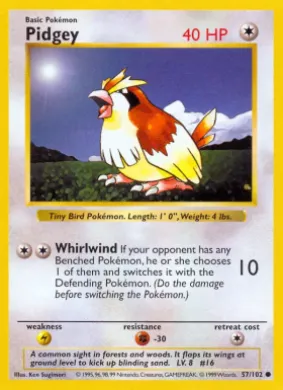 Pidgey (BS 57) Base Set