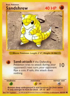 Sandshrew (BS 62) Base Set