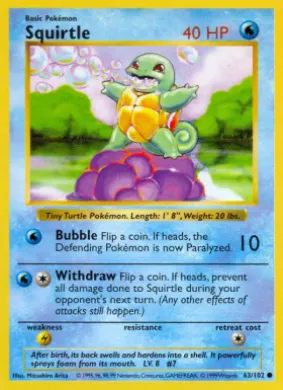Squirtle (BS 63) Base Set