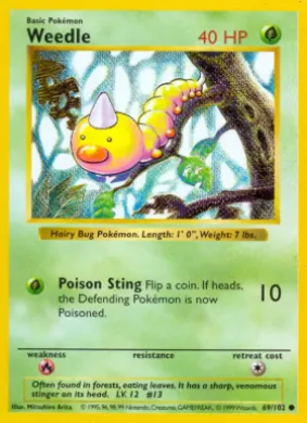 Weedle (BS 69) Base Set