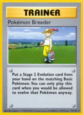 Pokemon Breeder (BS 76) Base Set
