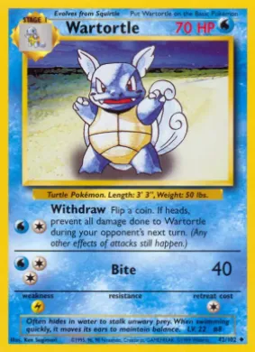Wartortle (BS 42) Base Set
