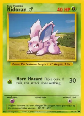 Nidoran M (BS 55) Base Set