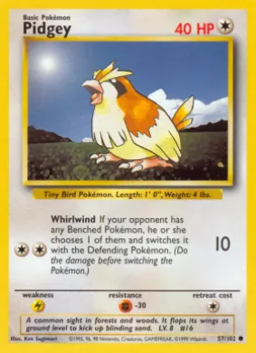 Pidgey (BS 57) Base Set
