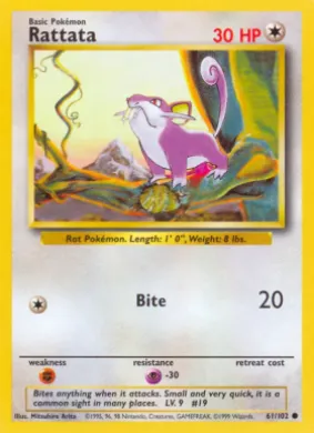 Rattata (BS 61) Base Set