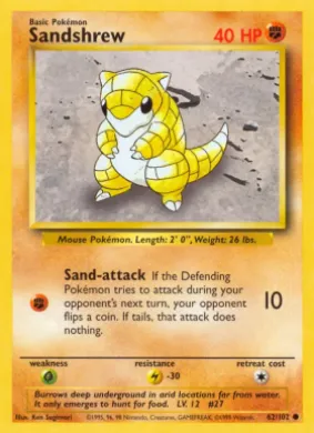 Sandshrew (BS 62) Base Set