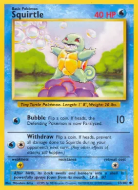 Squirtle (BS 63) Base Set