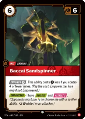 Baccai Sandspinner (VEN VEN-001/166) Vendetta