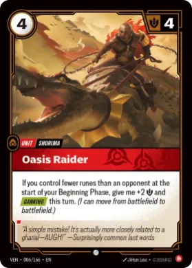Oasis Raider (VEN VEN-006/166) Vendetta