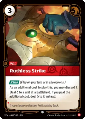 Ruthless Strike (VEN VEN-008/166) Vendetta