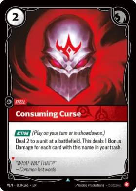 Consuming Curse (VEN VEN-010/166) Vendetta