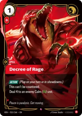 Decree of Rage (VEN VEN-015/166) Vendetta