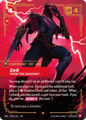 Zed (VEN VEN-023/166) Vendetta