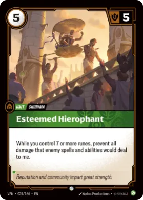 Esteemed Hierophant (VEN VEN-025/166) Vendetta
