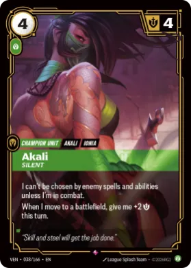 Akali (VEN VEN-038/166) Vendetta