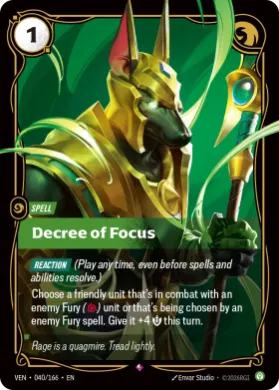 Decree of Focus (VEN VEN-040/166) Vendetta