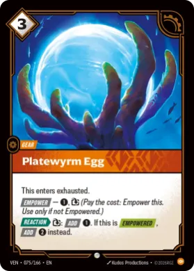 Platewyrm Egg (VEN VEN-075/166) Vendetta
