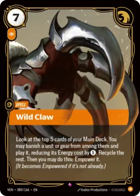 Wild Claw (VEN VEN-089/166) Vendetta