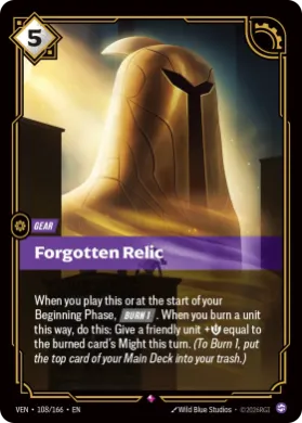 Forgotten Relic (VEN VEN-108/166) Vendetta