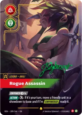 Akali, Rogue Assassin (VEN VEN-189*/166) Vendetta