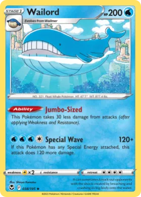 Wailord (SIT 38) Silver Tempest