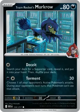 Team Rocket's Murkrow (ASC 126) Ascended Heroes