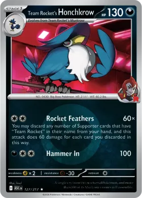 Team Rocket's Honchkrow (ASC 127) Ascended Heroes