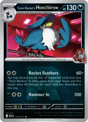 Team Rocket's Honchkrow (ASC 127) Ascended Heroes