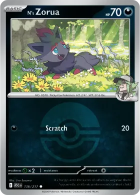 N's Zorua (ASC 136) Ascended Heroes