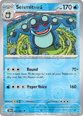 Seismitoad (BLK 21) Black Bolt