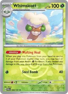 Whimsicott (PRE 8) Prismatic Evolutions