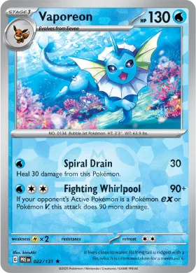 Vaporeon (PRE 22) Prismatic Evolutions